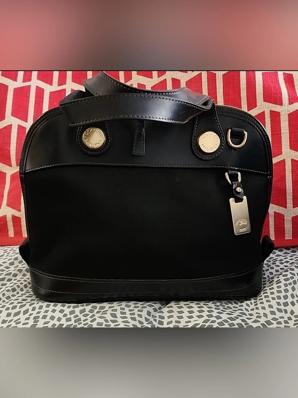 Dooney & Bourke Vintage Cabriolet Cloth w/ Leather Trim Satchel Black So good
